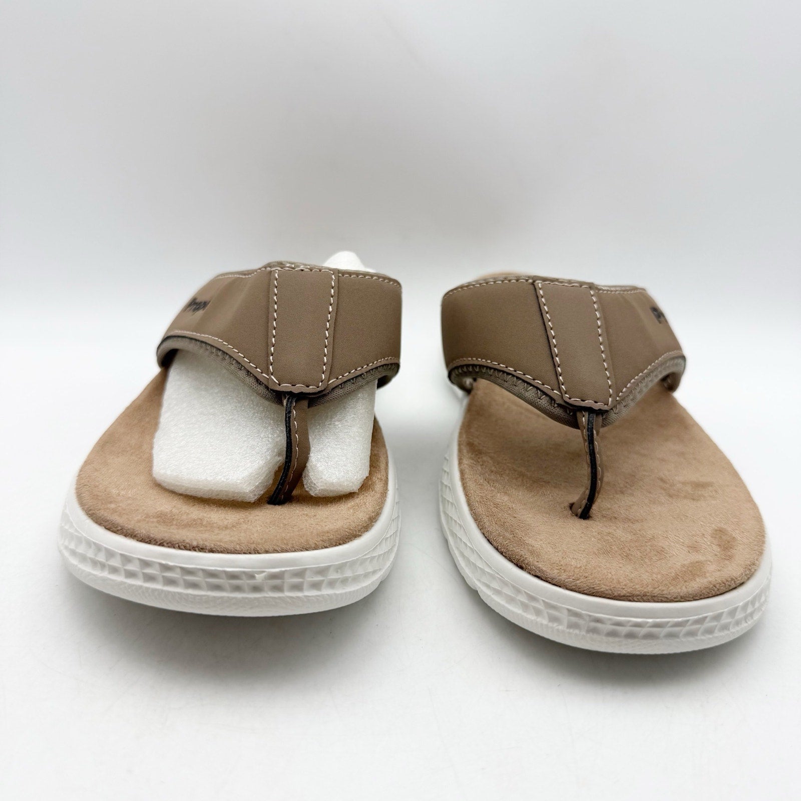 Propet Womens TravelActiv FT Flip Flop Sandals Size 9 Narrow Tan NWOB