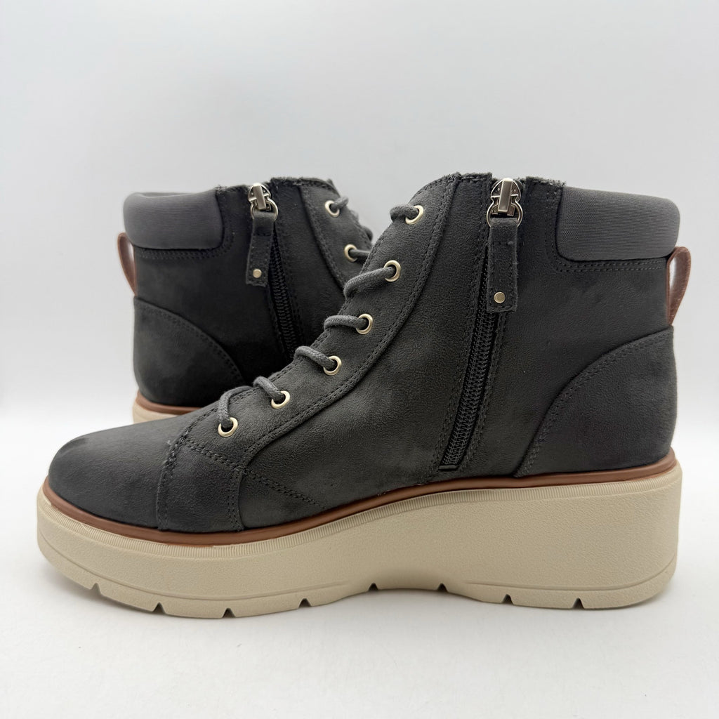 Dr. Scholls Womens Nice Day Max Alpine Ankle Boots Size 10 M EU 41 Grey NIB