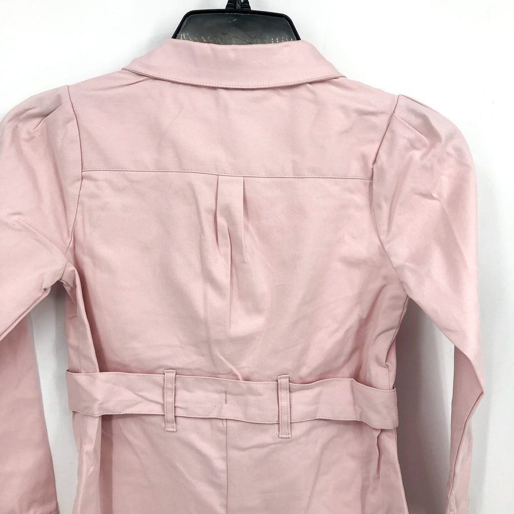 BARDOT JUNIOR Girls Rae Utility Romper Size 14 Blush Pink Short Sleeve Belt NWT