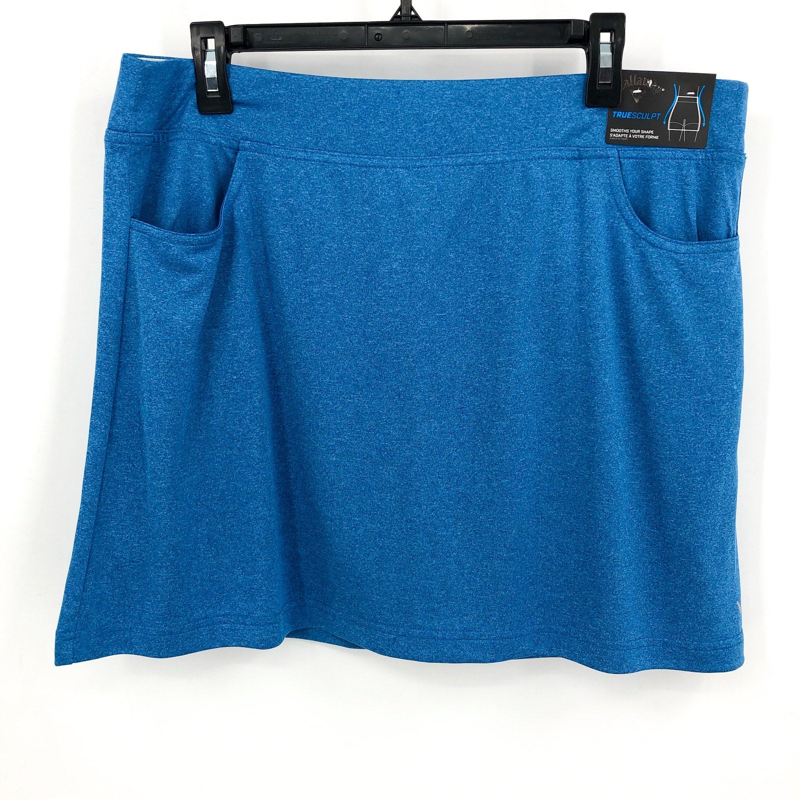 CALLAWAY Women's Opti Dri TrueSculpt Golf Skort XL Baleine Blue Heather NWT