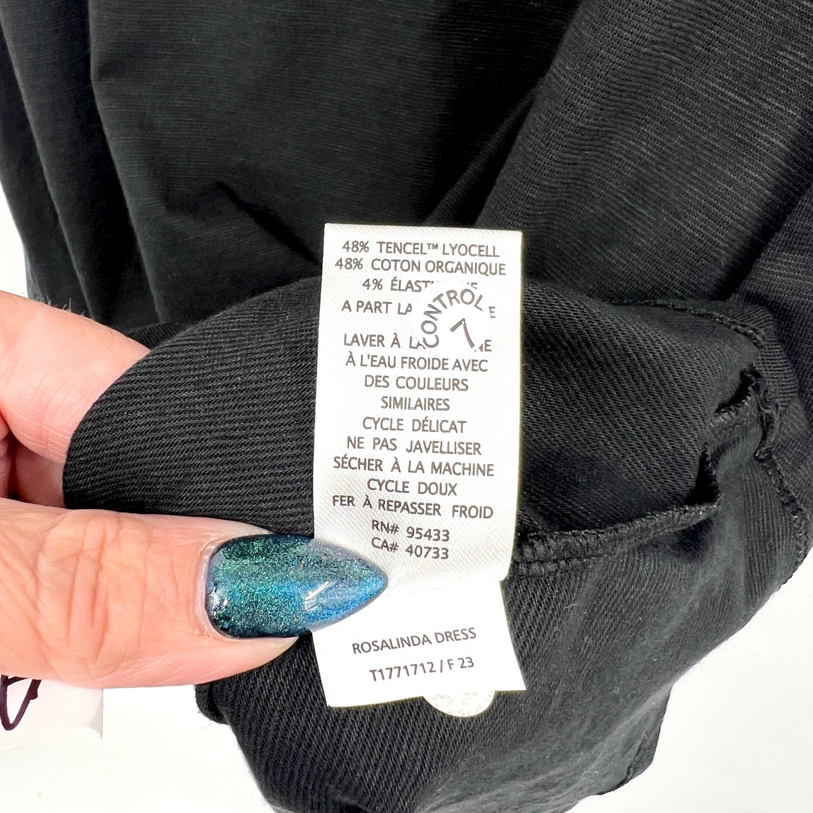 TOAD & CO. Women's Rosalinda A-line Knit Dress Small Black 3/4 Sleeves NWT