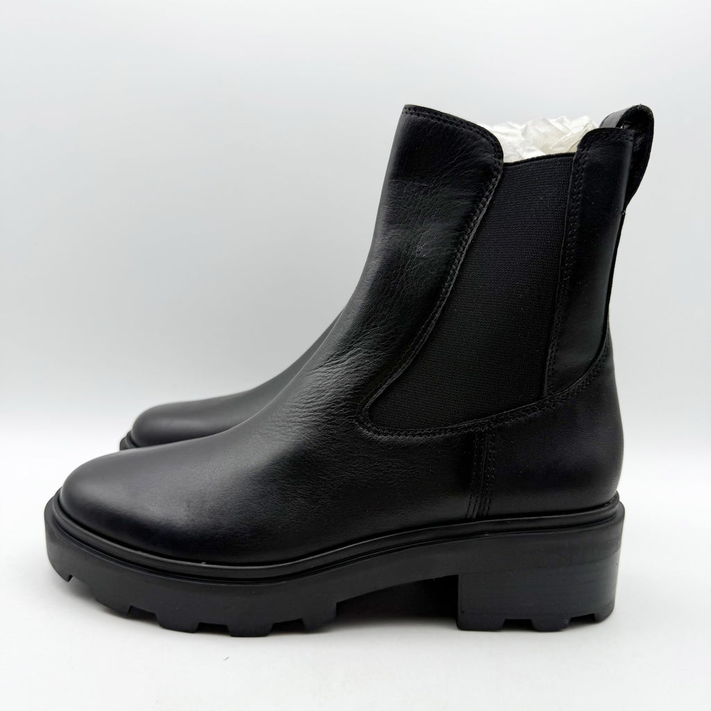 Madewell Womens The Bradley Chelsea Lugsole Boots Size 5.5 Black Leather NWOB