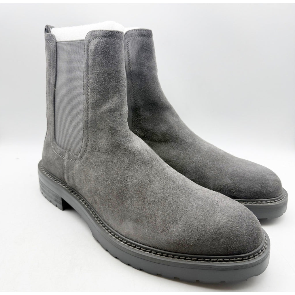 Saint Morta Men's Chunky Chelsea Boots Size 8 EU 42 Dark Grey Suede NIB
