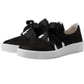 Gabor Womens 43.333 Platform Casual Sneakers US 8 UK 5.5 Black Leather NIB