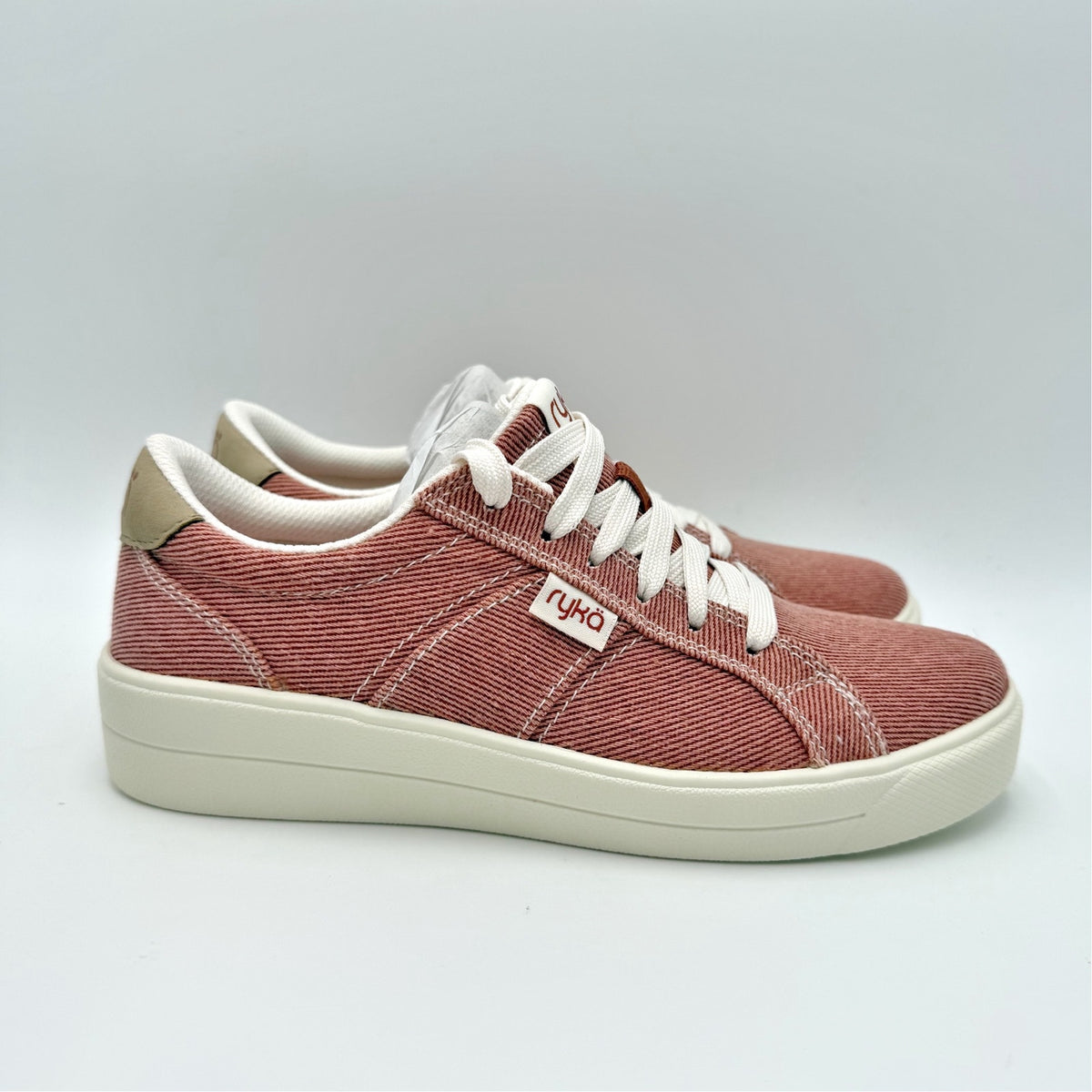 Ryka Womens Viv Classic Casual Sneakers Size 5 M EU 35 Red Clay Canvas NIB