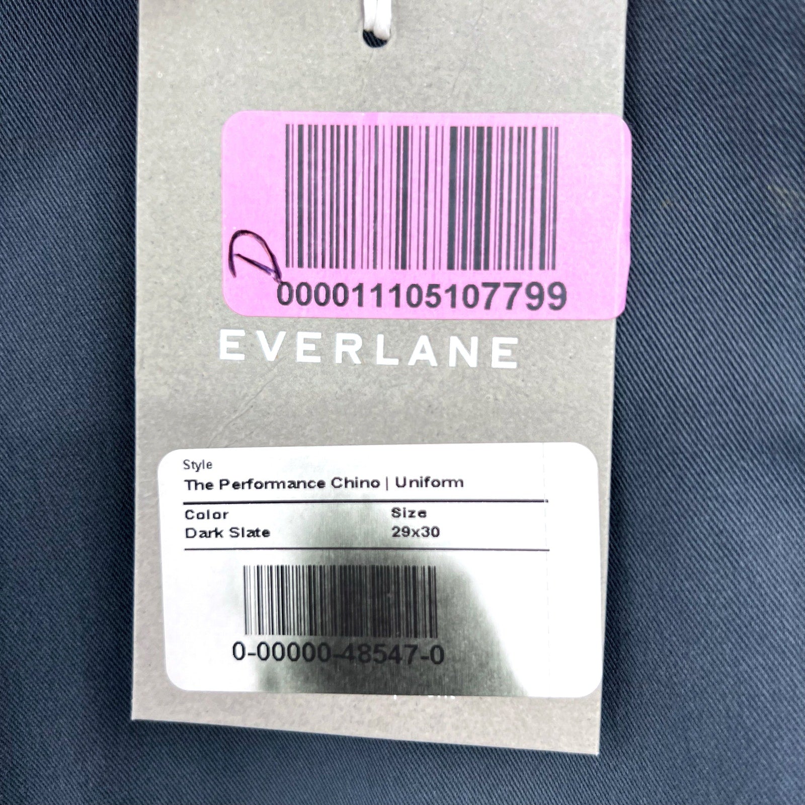 EVERLANE Uniform Men's The Performance Chino 29x30 Dark Slate Blue Pants NWT