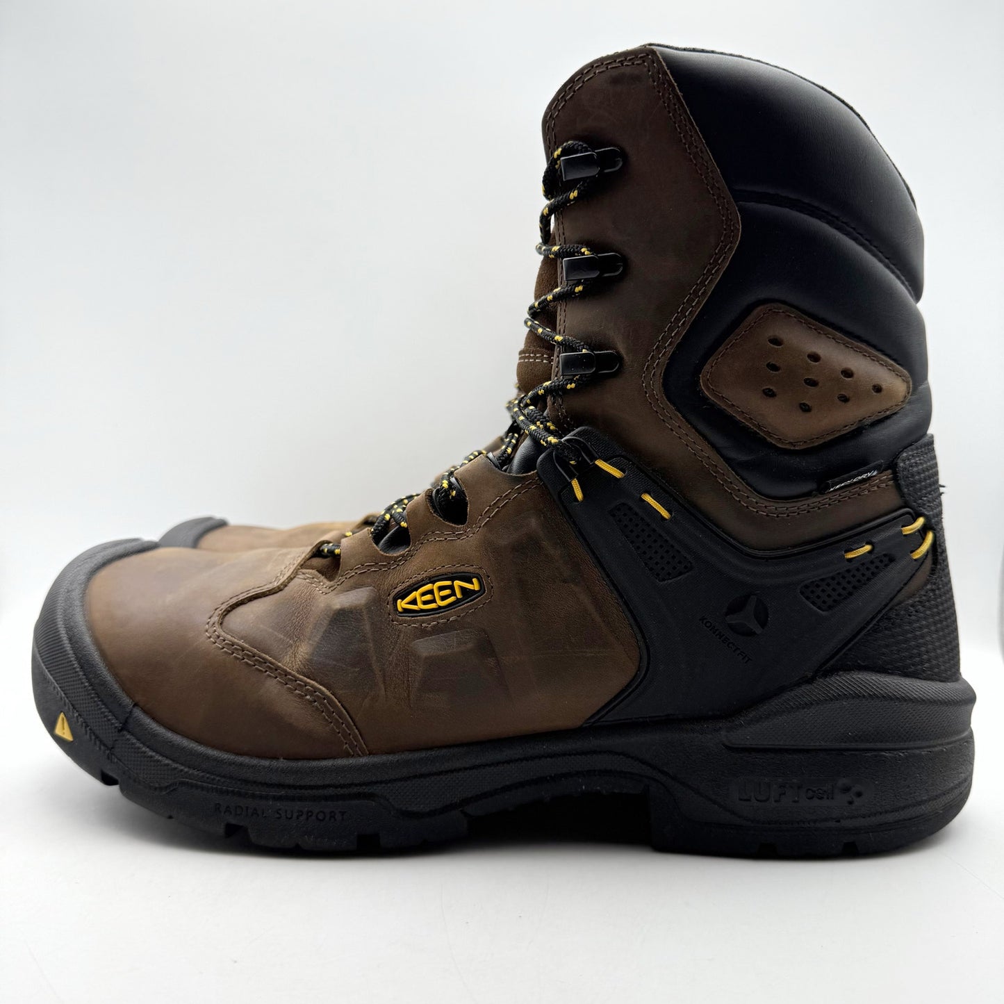 KEEN Mens Utility Dover 8" Work Boot US 14 D EU 47.5 Brown WP Carbon Toe NIB