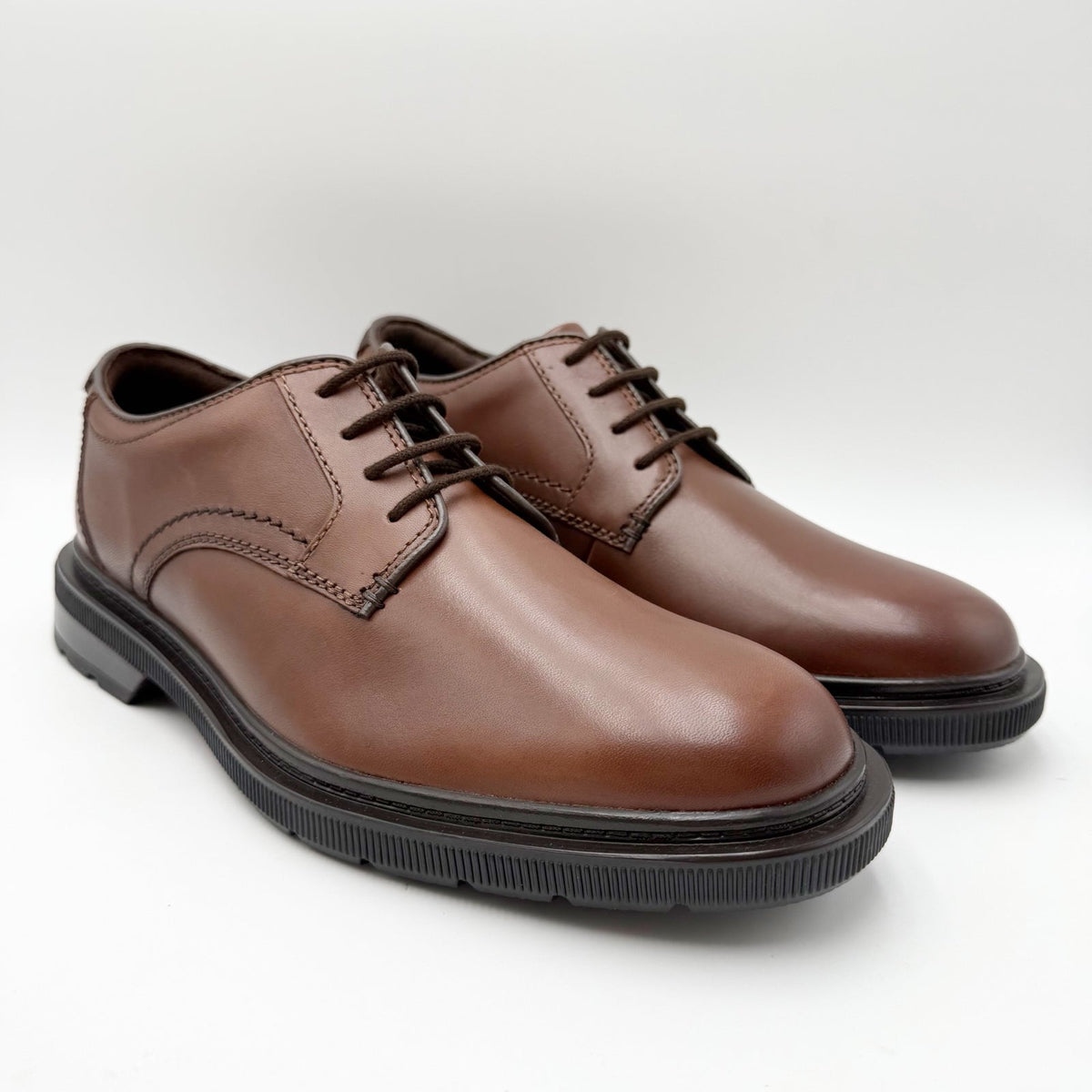 Clarks Mens Burchill Derby Dress Shoes Size 10.5 M Brown Leather NWOB