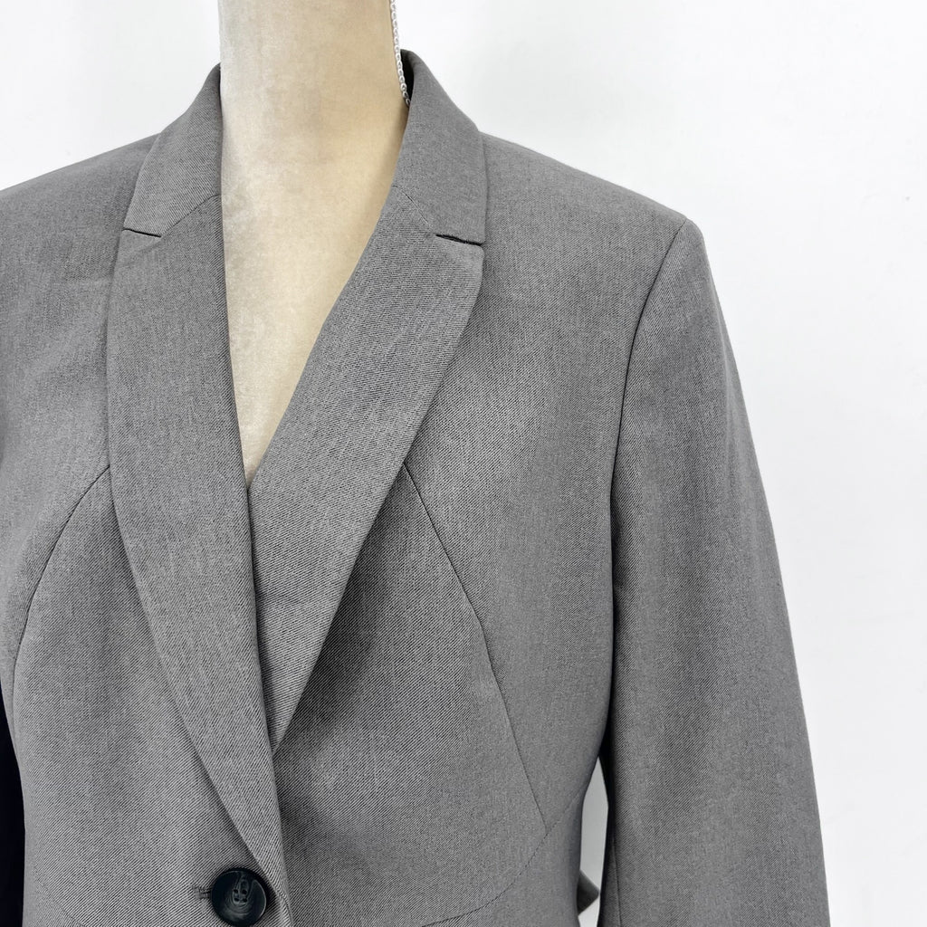 LE SUIT Women's Two Button Blazer Jacket Size 16 Gray Professional Business NWT