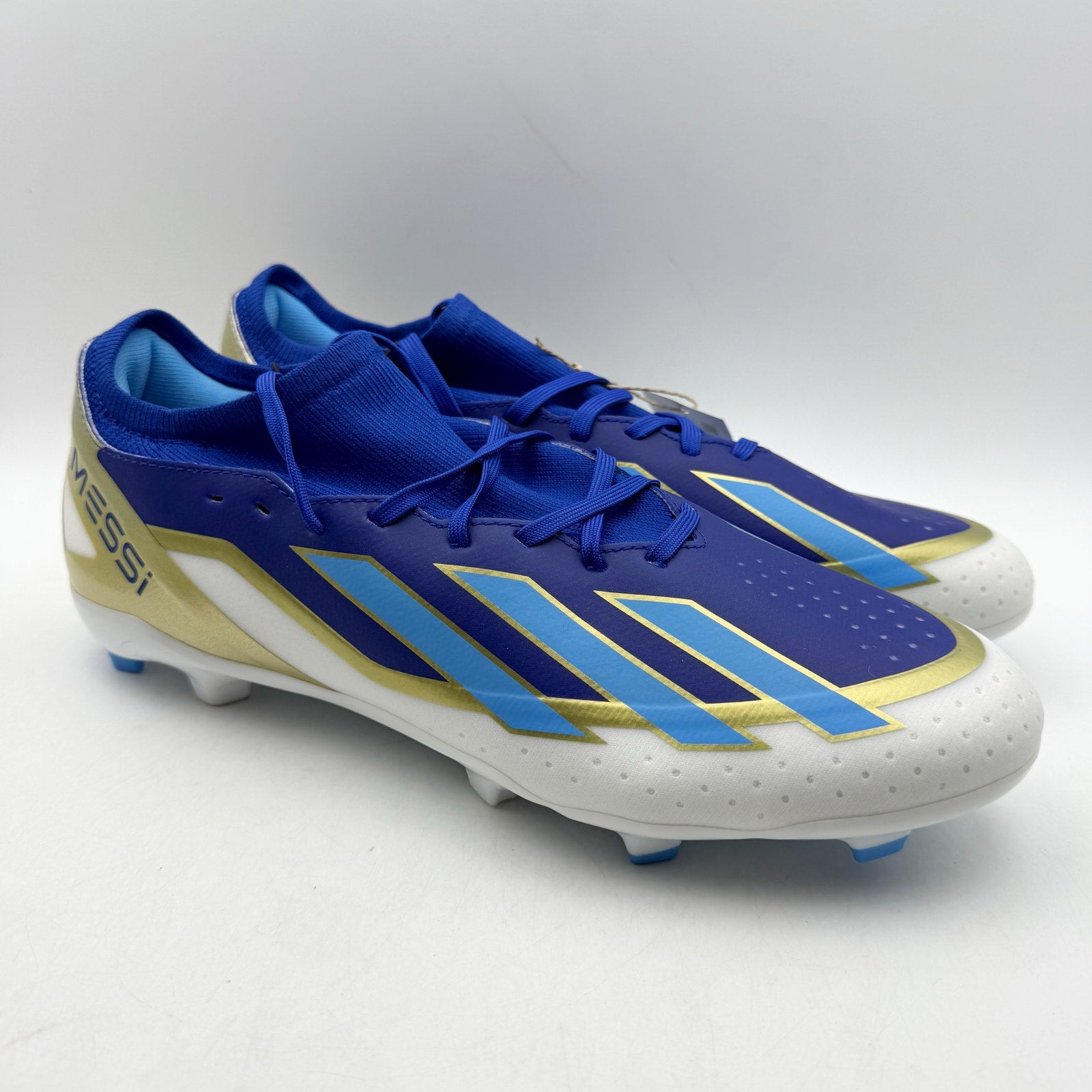 Adidas Men X Crazyfast League FG Messi Soccer Cleats US 11 Blue Gold NWOB