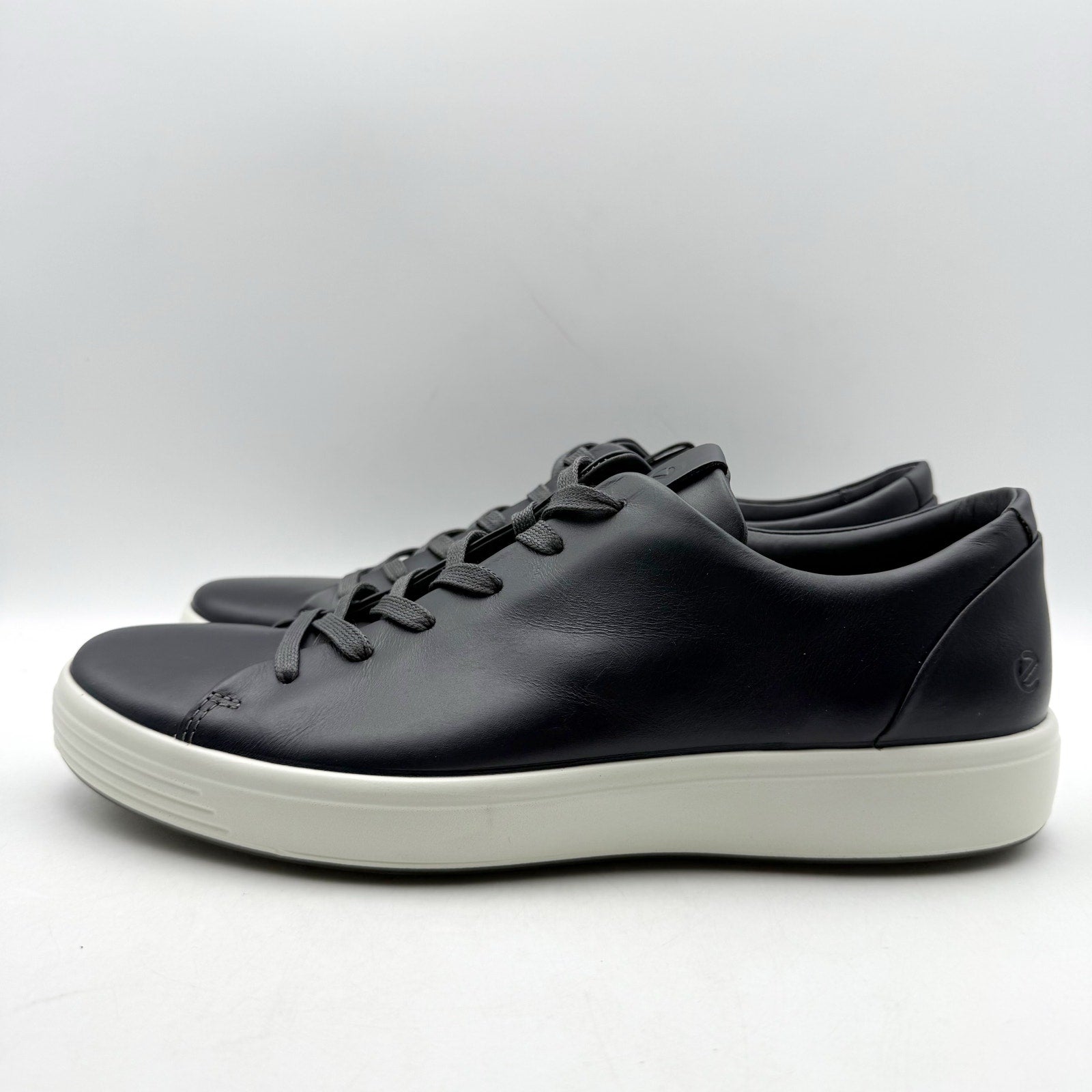 ECCO Mens Soft 7 Premier Sneakers EU 43 US 9-9.5 Black Leather NIB