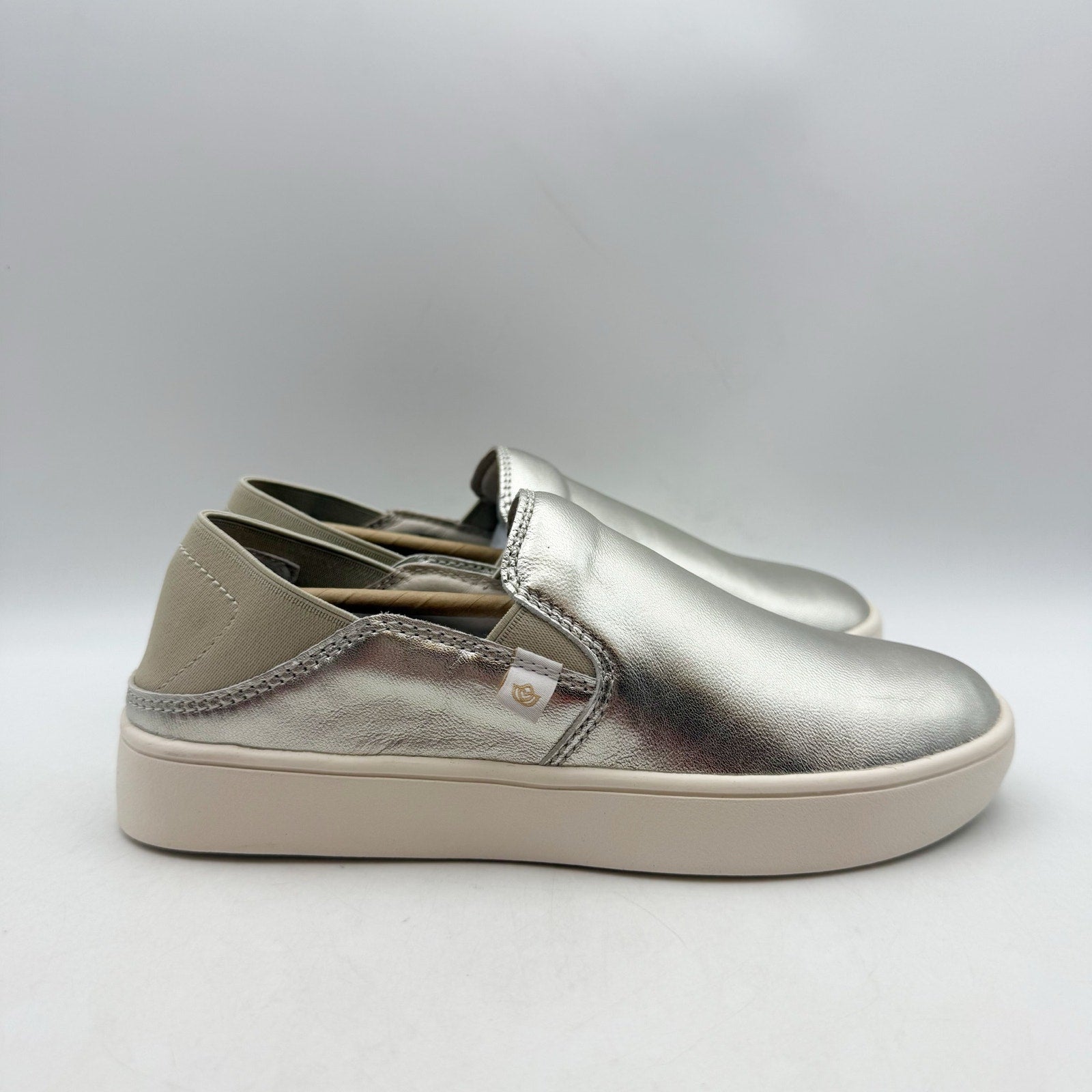 Spenco Womens Saylor Slip On Sneakers US 5 M EU 35 Champagne Gold Leather NIB