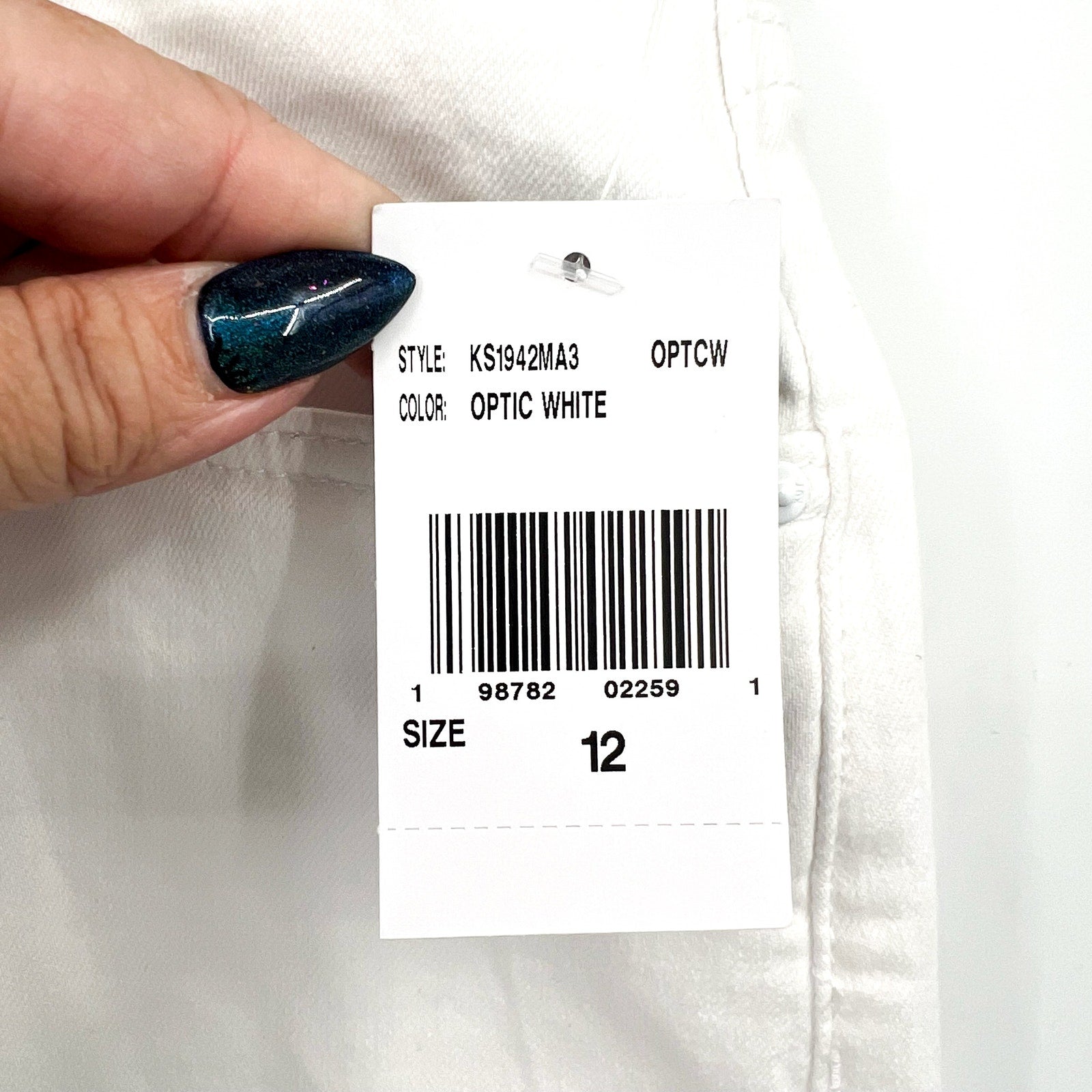 KUT FROM THE KLOTH Jane Cuff Denim Shorts Size 12 Optic White High Waist NWT