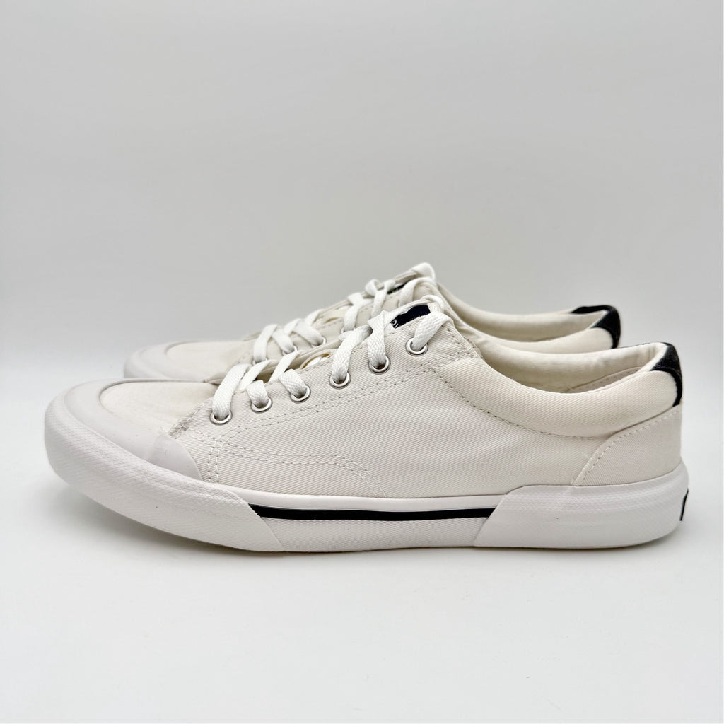 Sperry Mens Top-Sider Striper ll Retro Sneakers US 7.5 EU 40 White Canvas NIB