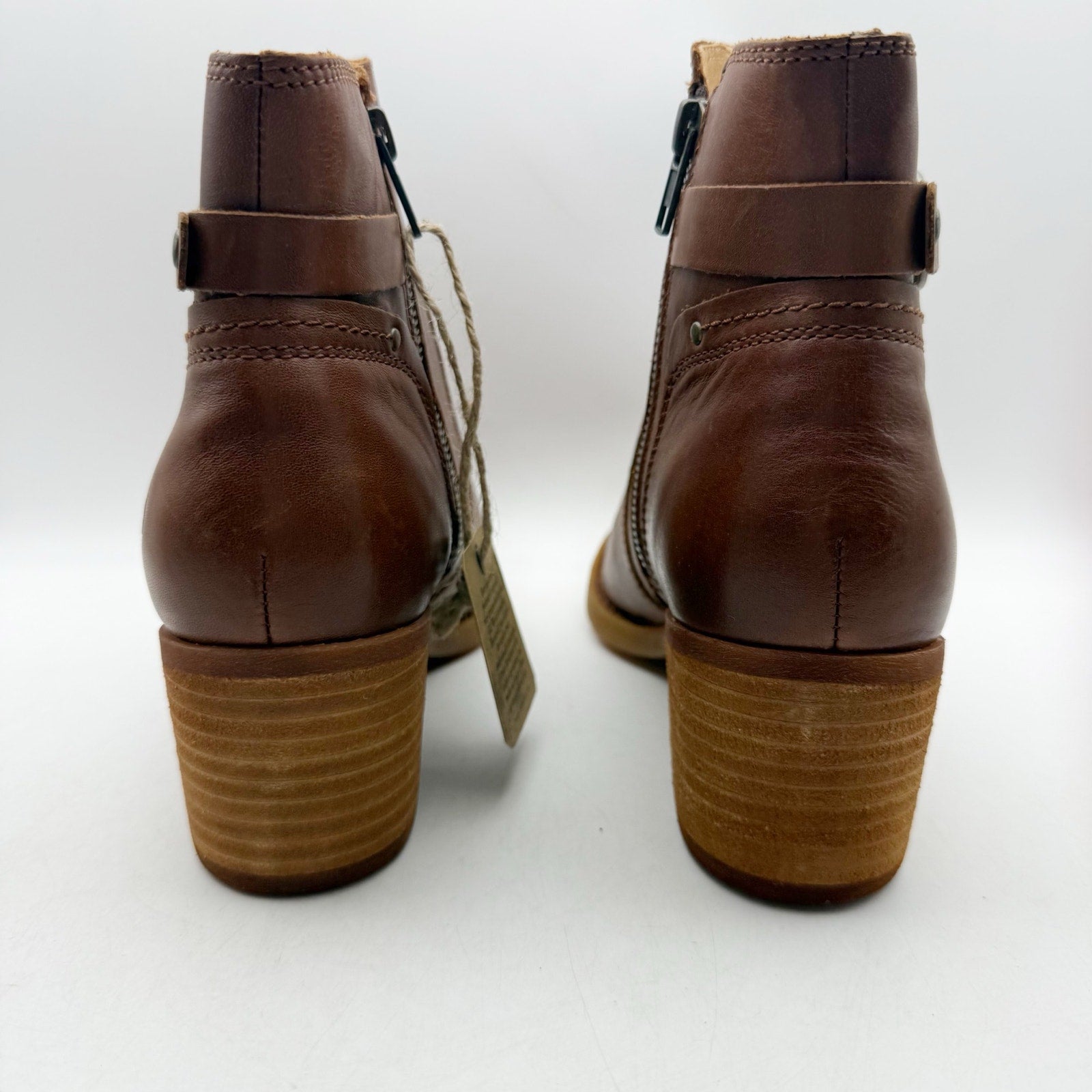 Born Womens Reis Ankle Boots US 9 M EU 39.5 Brown Leather Booties NIB