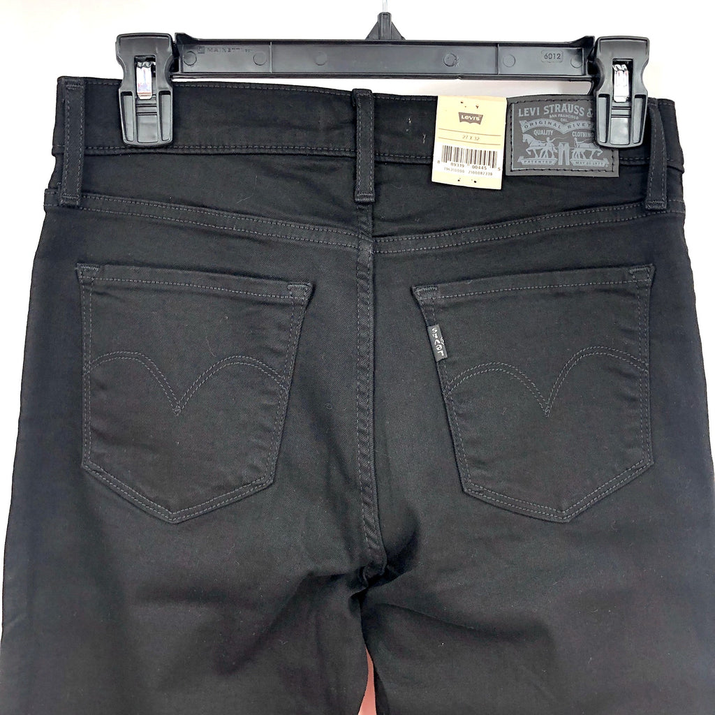LEVI'S Women's 314 Shaping Straight Jeans 27x32 US 4 Soft Black NWT 196310000