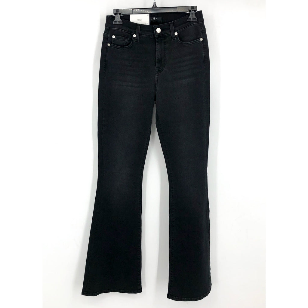 7 FOR ALL MANKIND Ali Classic Flare Jeans Size 27 US 4 Black Nights Stretch NWT