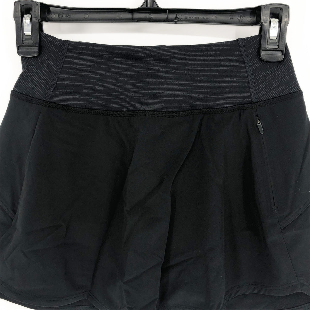 OUTDOOR VOICES Women's Hudson 4" Skort XXS Black Built-in Brief Liner NWT