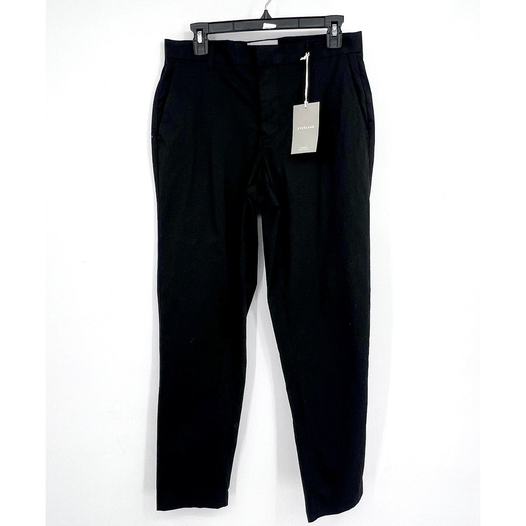 EVERLANE Men's The Athletic Fit Air Chino Pants 28x30 Black Flat Front NWT