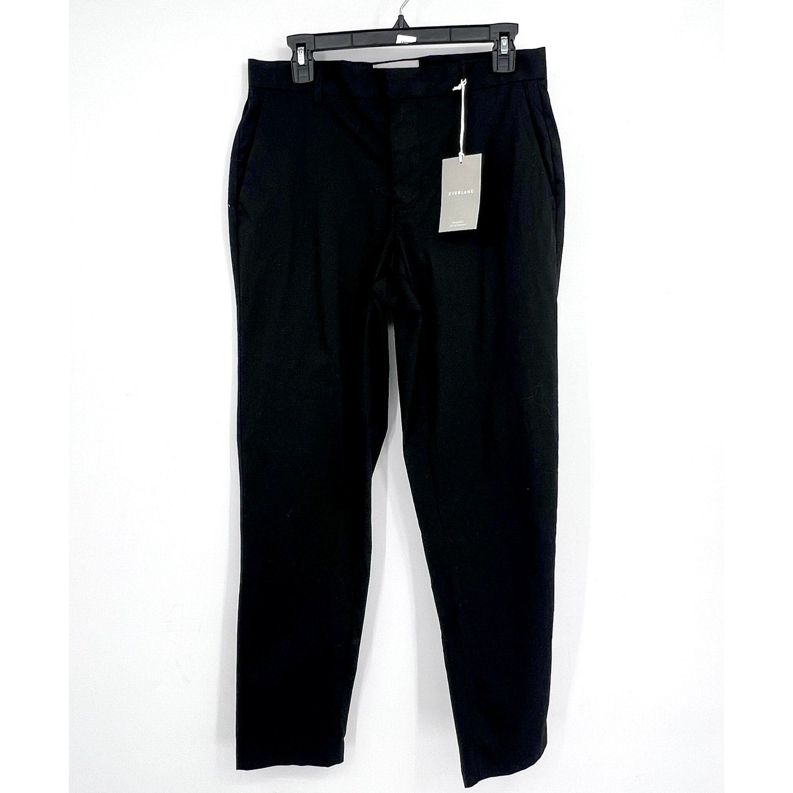 EVERLANE Men's The Athletic Fit Air Chino Pants 28x30 Black Flat Front NWT