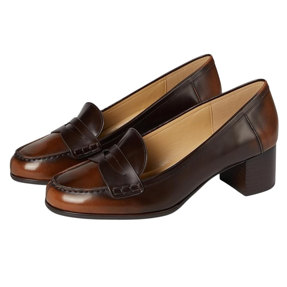 Michael Kors Womens Frances Flex Pumps US 8.5 M Brown Tan Leather Slip On NIB