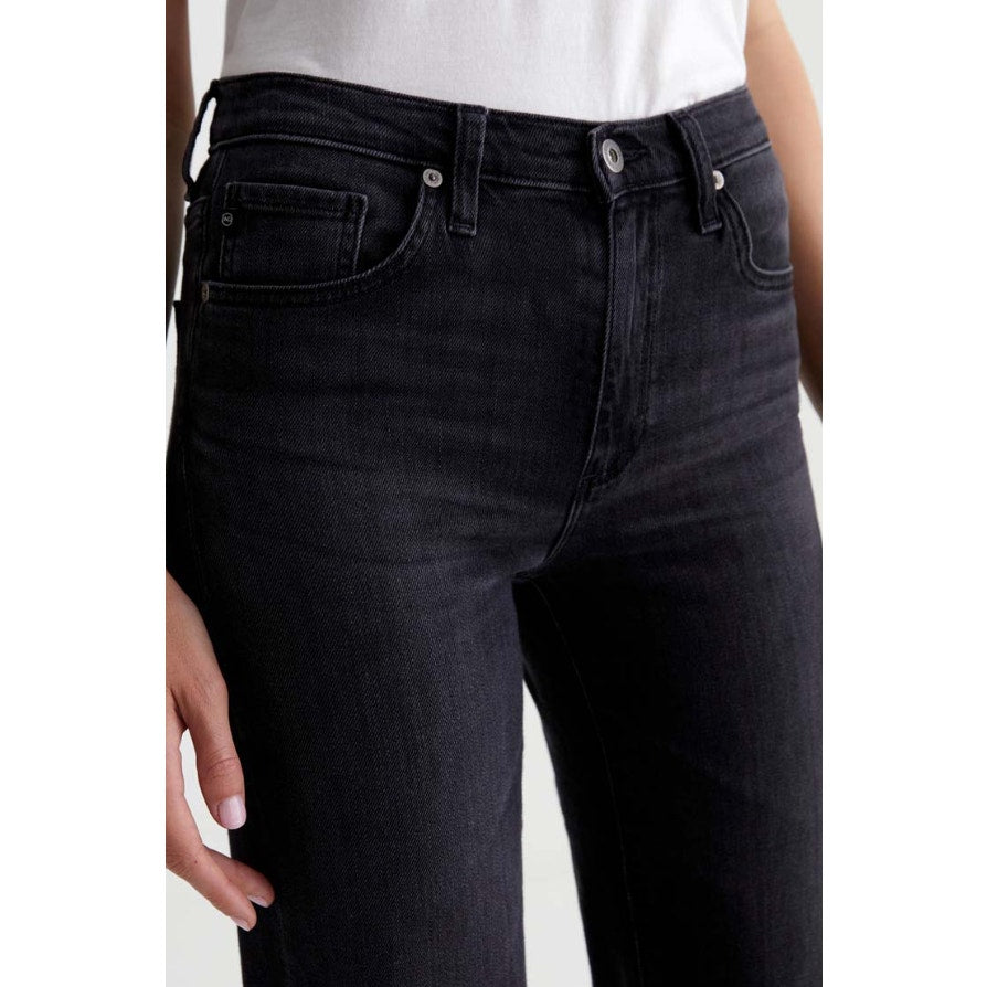 AG ADRIANNO GOLDSCHMIED Brinley Straight Leg Jeans Size 26 4 Black Glasgow NWT