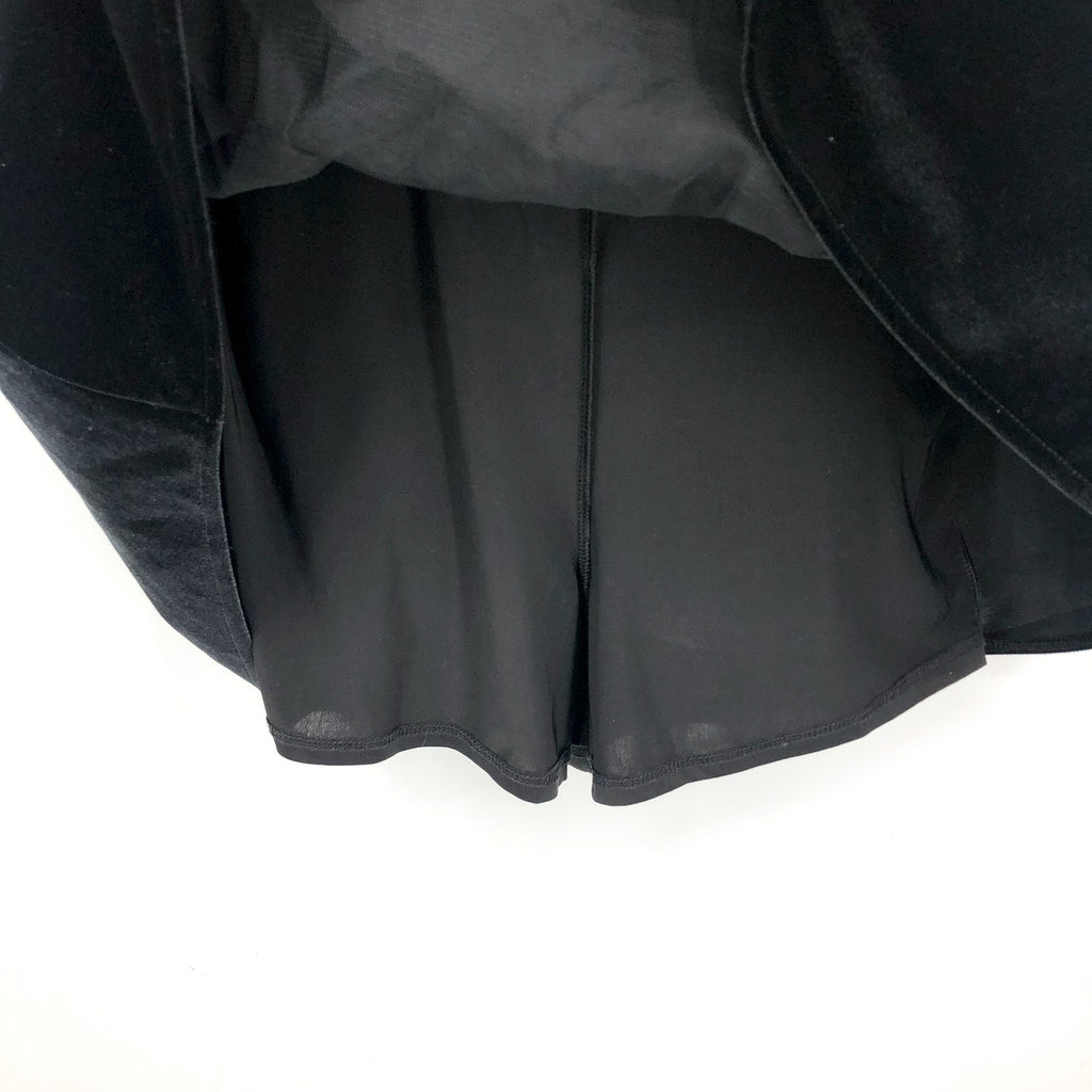 SHOW ME YOUR MUMU Women's Ricci Skort Dress Medium Black Velvet Bows NWT