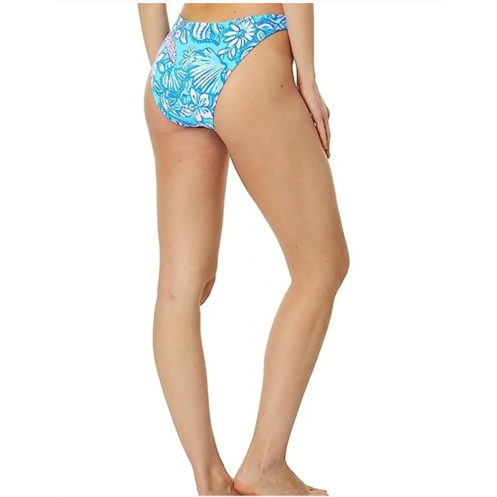 LILLY PULITZER Women's Kylen Bikini Bottom Size 14 Amalfi Blue Sound Sirens NWT