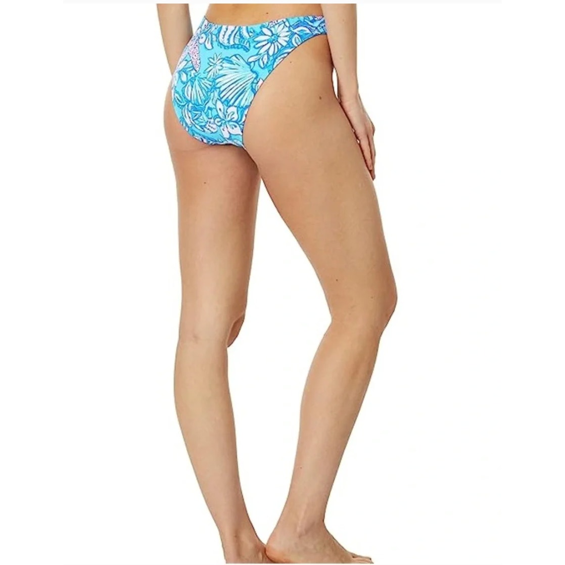 LILLY PULITZER Women's Kylen Bikini Bottom Size 14 Amalfi Blue Sound Sirens NWT