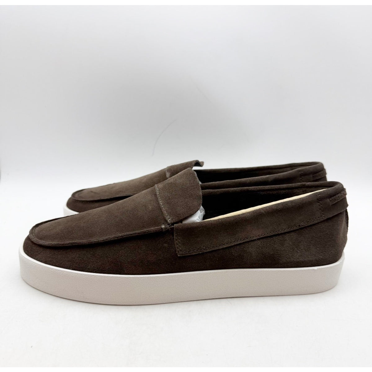 Saint Morta Men's Hemisphere Slip On Loafers Size 8 Brown White Suede NIB