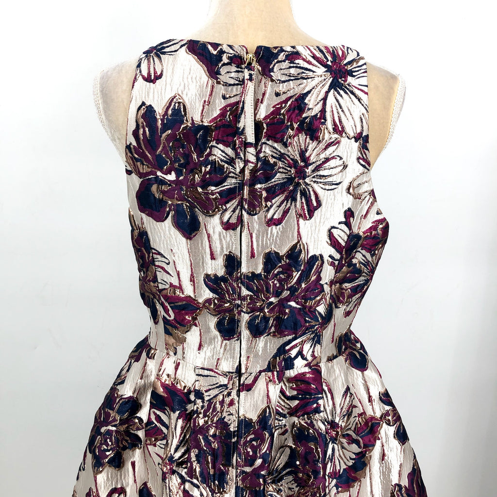 LILLY PULITZER Jollian Floral Jacquard Dress Size 8 Silver Purple NWOT
