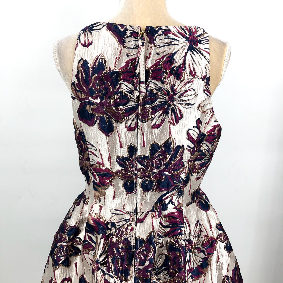 LILLY PULITZER Jollian Floral Jacquard Dress Size 8 Silver Purple NWOT