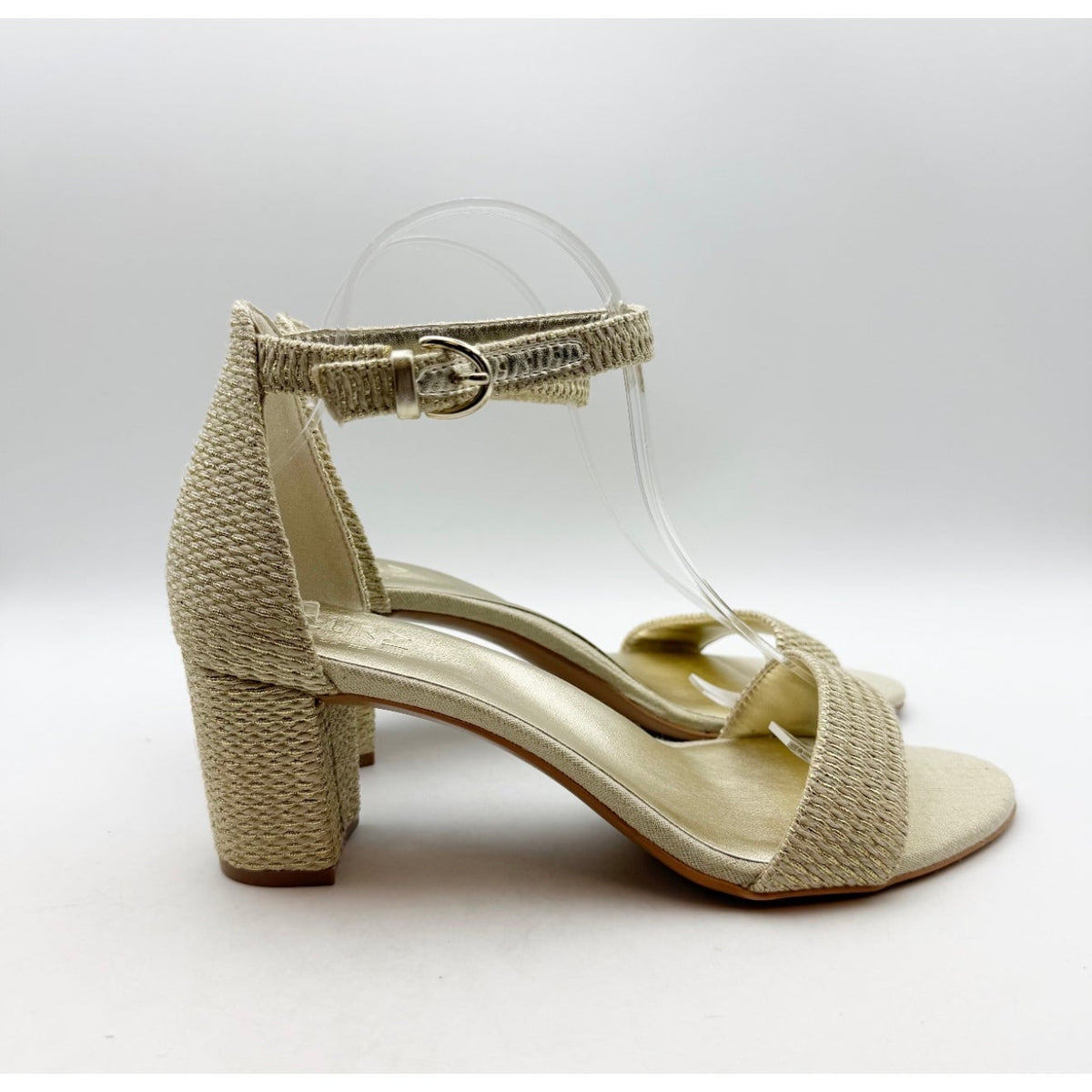 Naturalizer Women's Vera Sandals Size 9 M EU 40 Natural Gold Woven Fabric NWOB