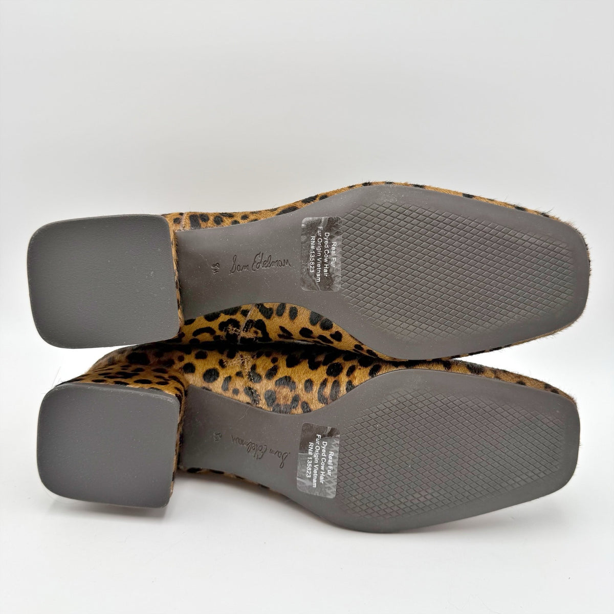 Sam Edelman Womens Paige 2 Ankle Booties Size 8.5 M Leopard Print Leather NWOB