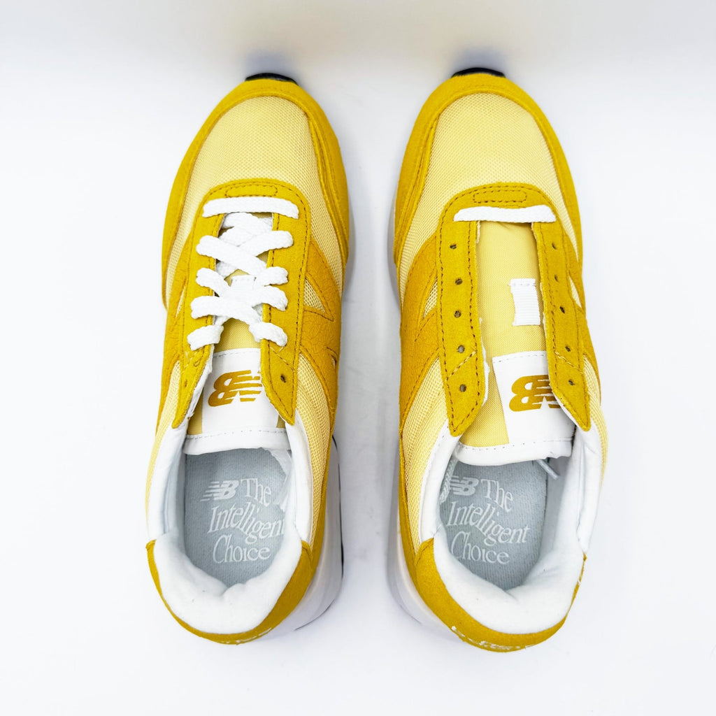 New Balance 370 Casual Sneakers Womens 8 WIDE Mens 6.5 EU 39.5 Yellow White NWOB