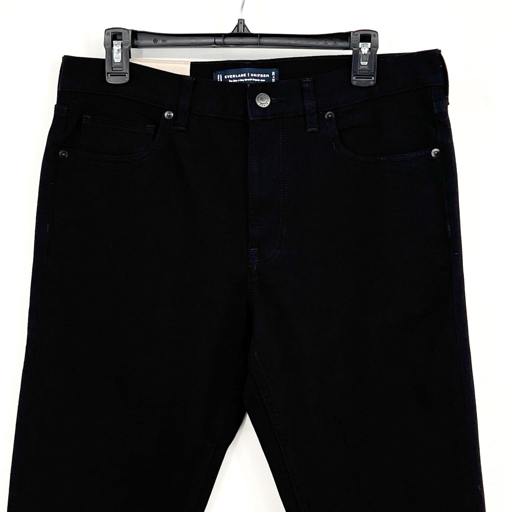EVERLANE Uniform Men's Slim Jeans 33x30 Black 4-Way Stretch Organic Cotton NWT