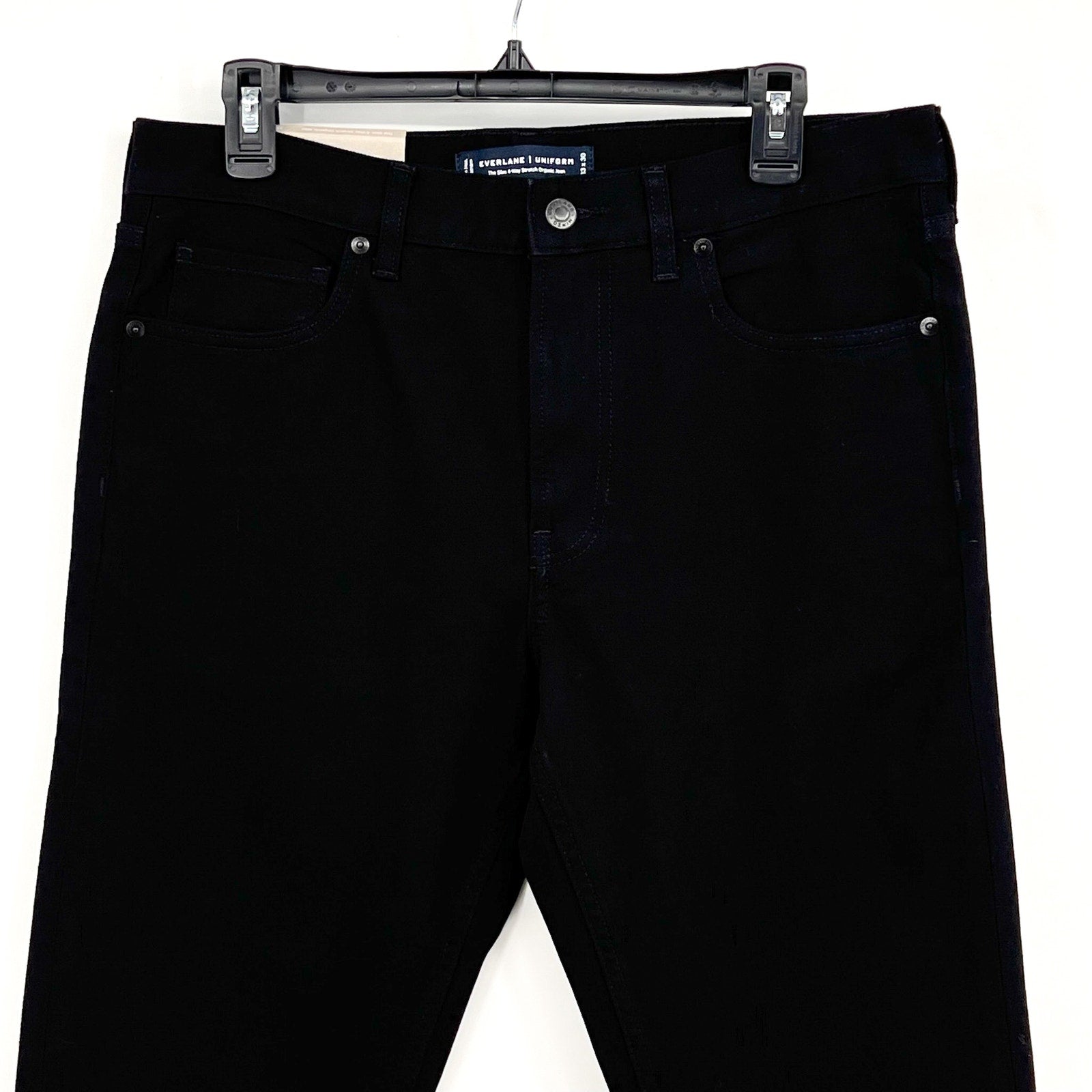EVERLANE Uniform Men's Slim Jeans 33x30 Black 4-Way Stretch Organic Cotton NWT
