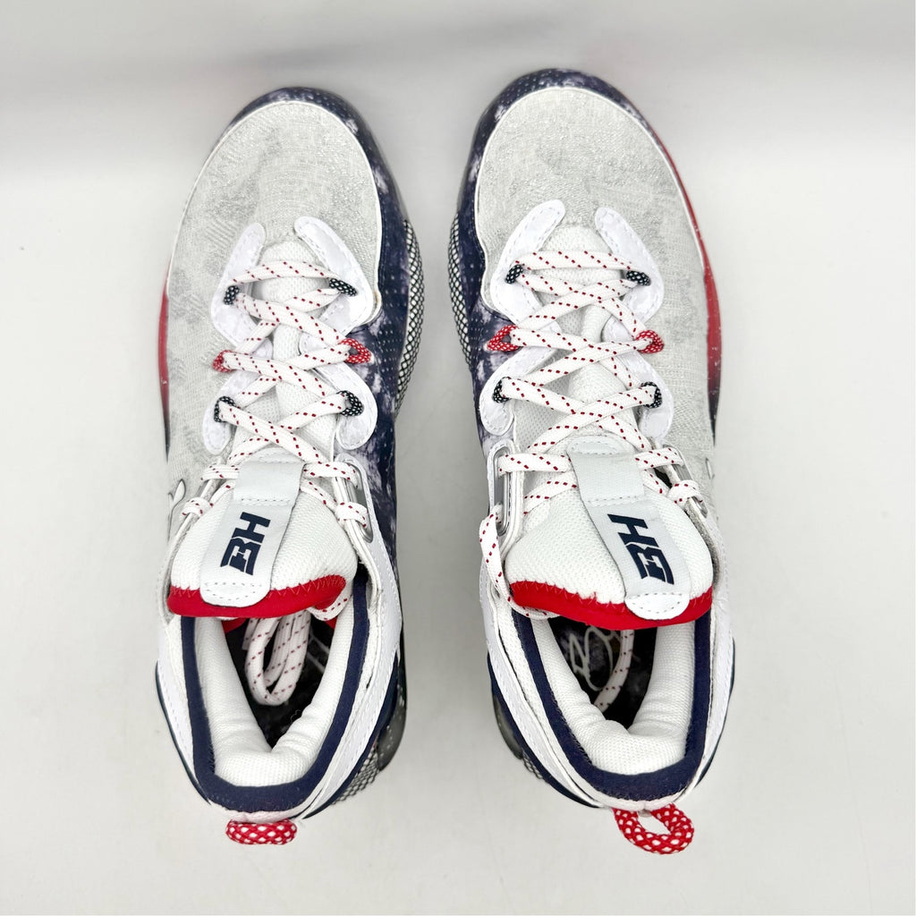 Under Armour Mens Harper 8 Elite TPU Baseball Cleats US 7.5 White Blue Red NWOB