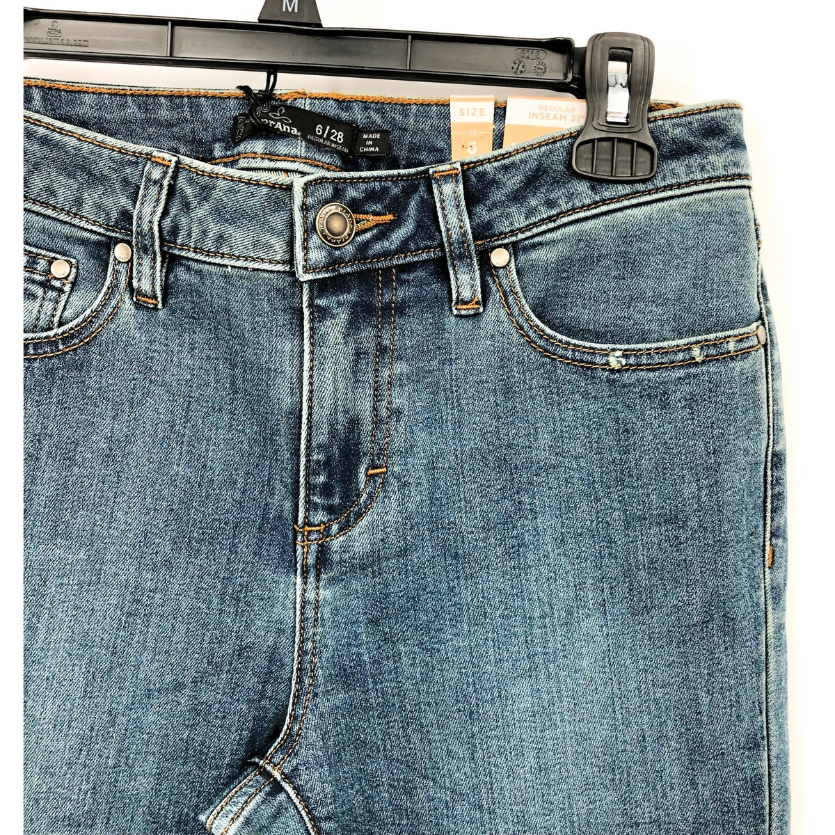 PRANA Womens Sienna Mid Rise Skinny Jeans Size 6 28 x 31 True Blue Stretch NWT