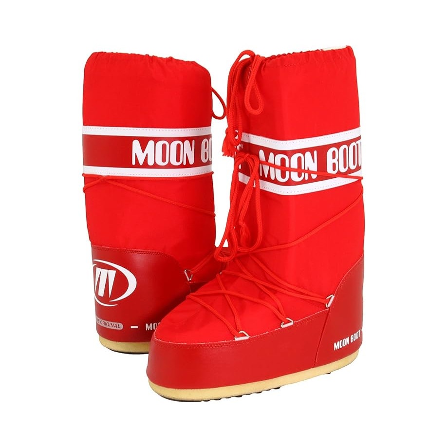 Moon Boot Womens Icon Tall Nylon Snow Boots EU 42/44 US 10-11.5 Red NWOB