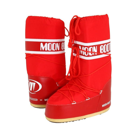 Moon Boot Womens Icon Tall Nylon Snow Boots EU 42/44 US 10-11.5 Red NWOB