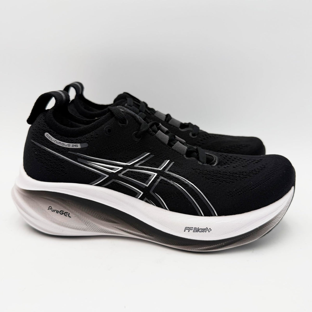 ASICS Womens Gel-Nimbus 26 Athletic Shoes Size 5 Wide EU 35.5 Black Grey NWT