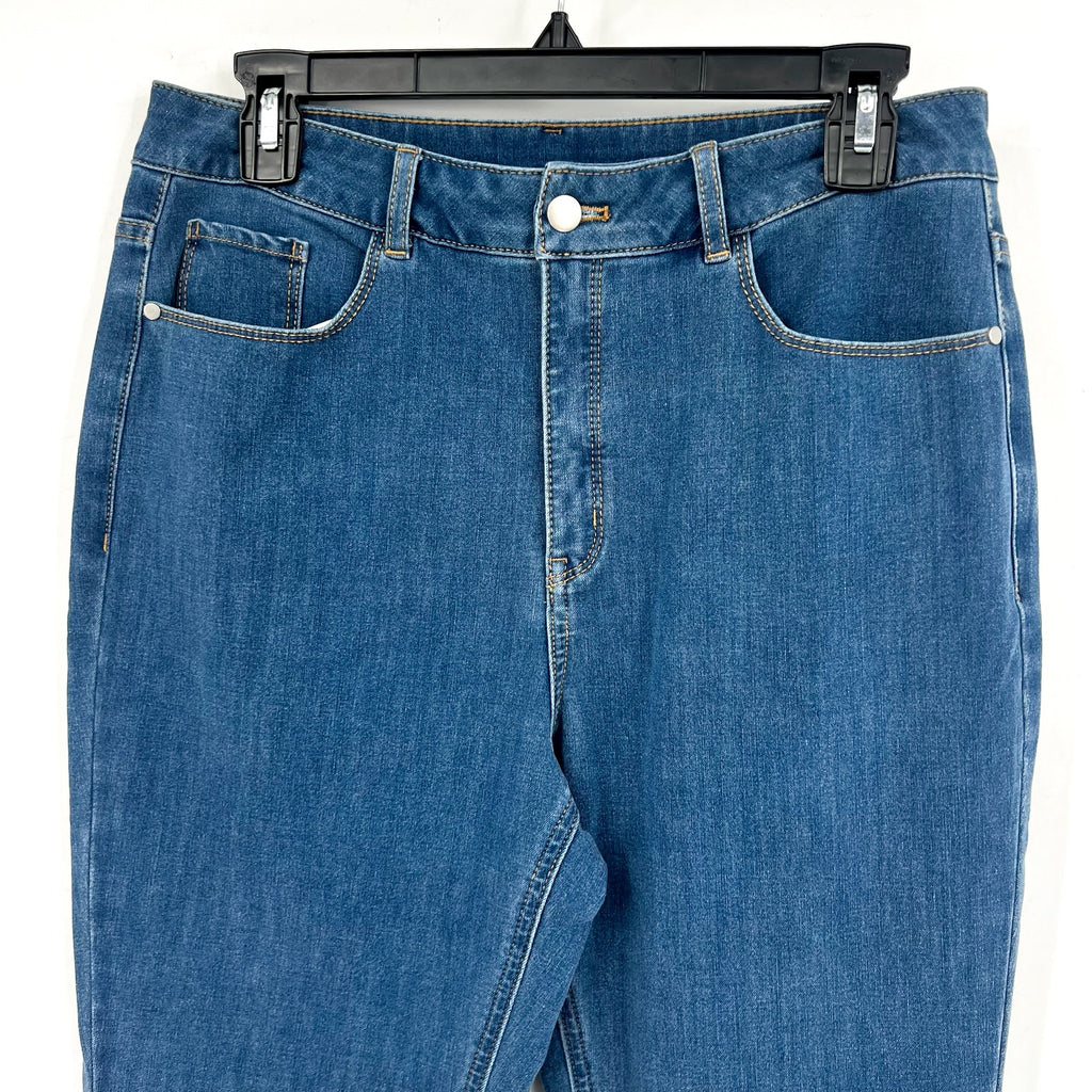 COMMANDO Women's Do It All Denim Skinny Jeans Large 12-14 Blue Light Indigo NWT