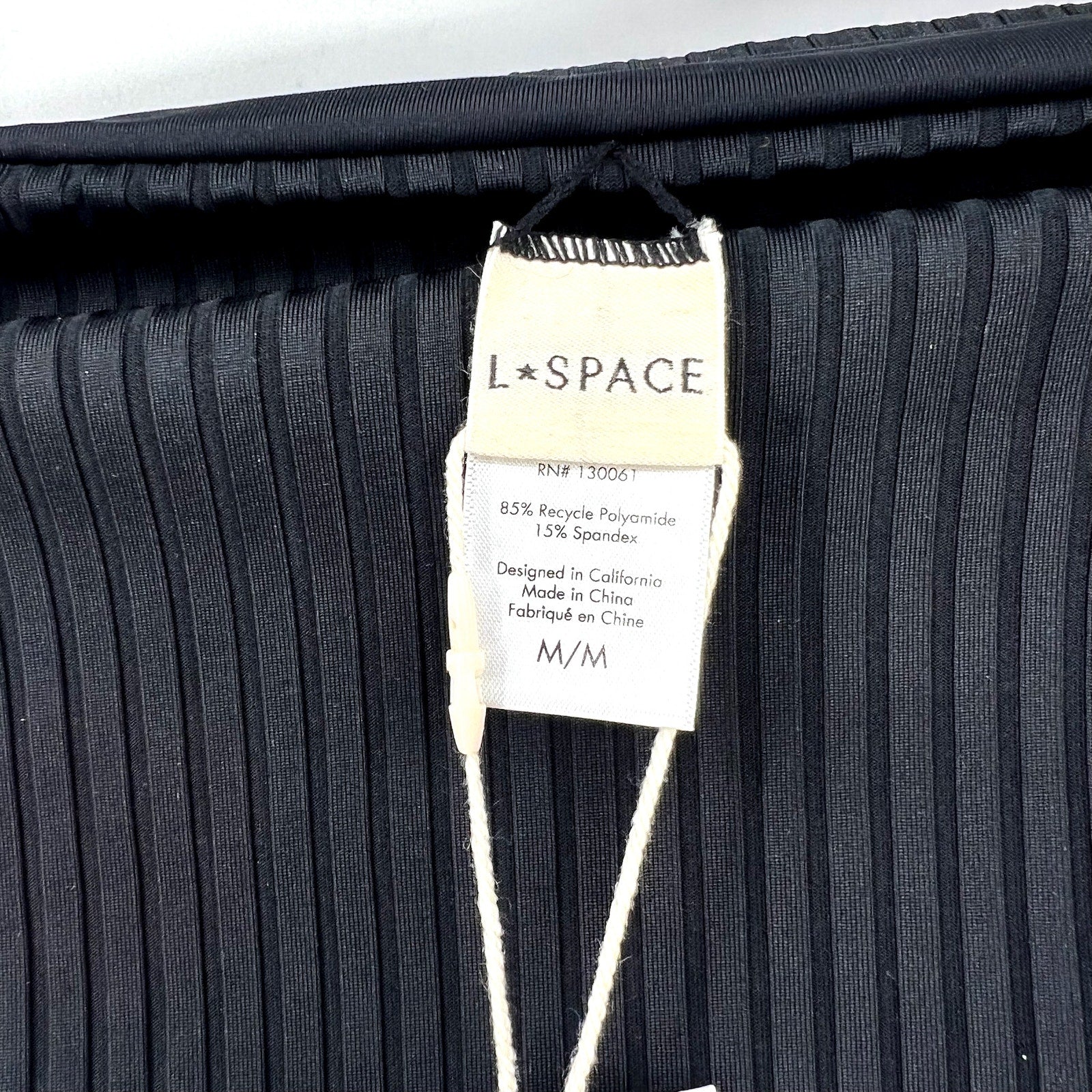 L*SPACE Women's Savannah Classic High Waist Bikini Bottoms Medium Black NWT