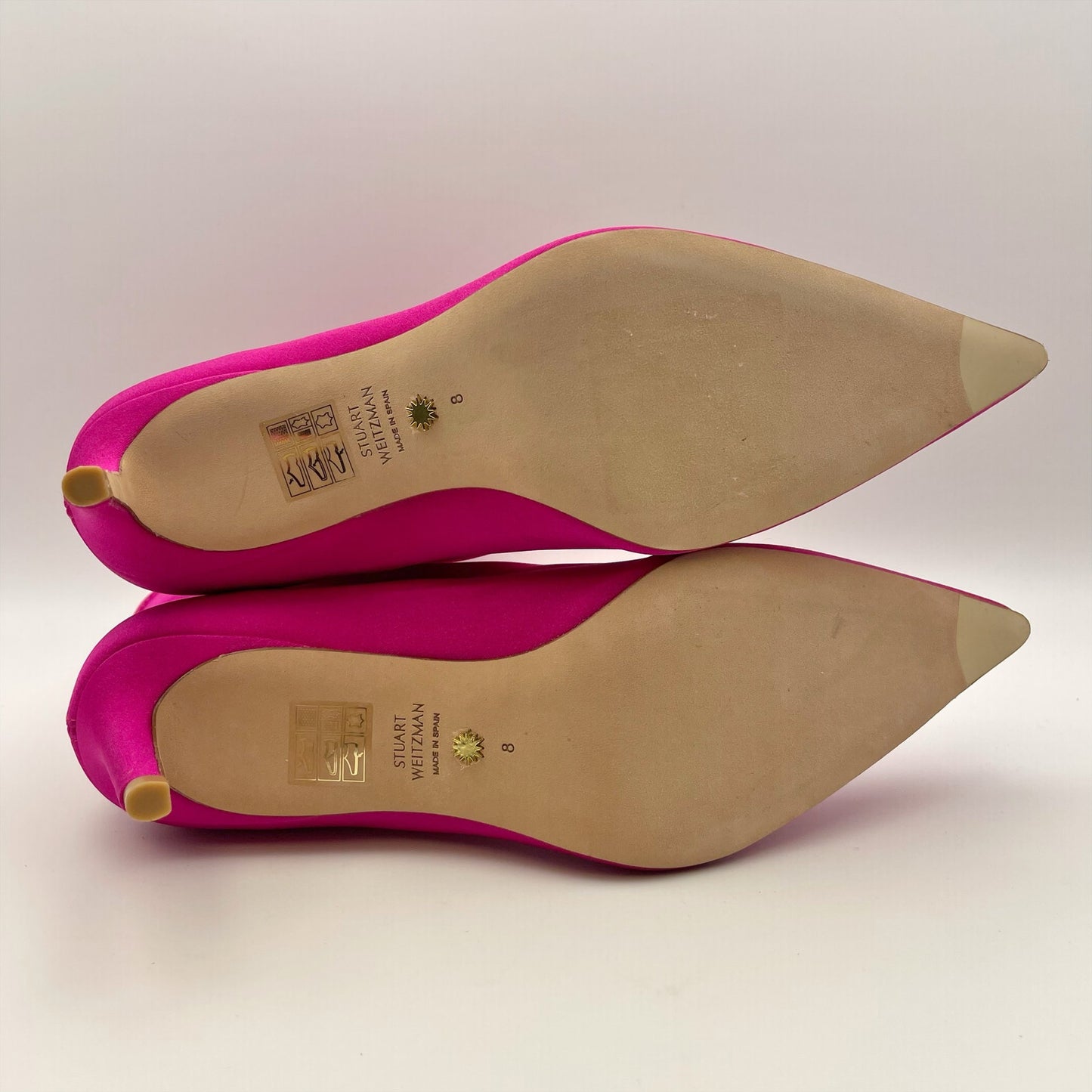 Stuart Weitzman Womens Stuart 75 Stretch Bootie US 8 Pink Magenta EUC