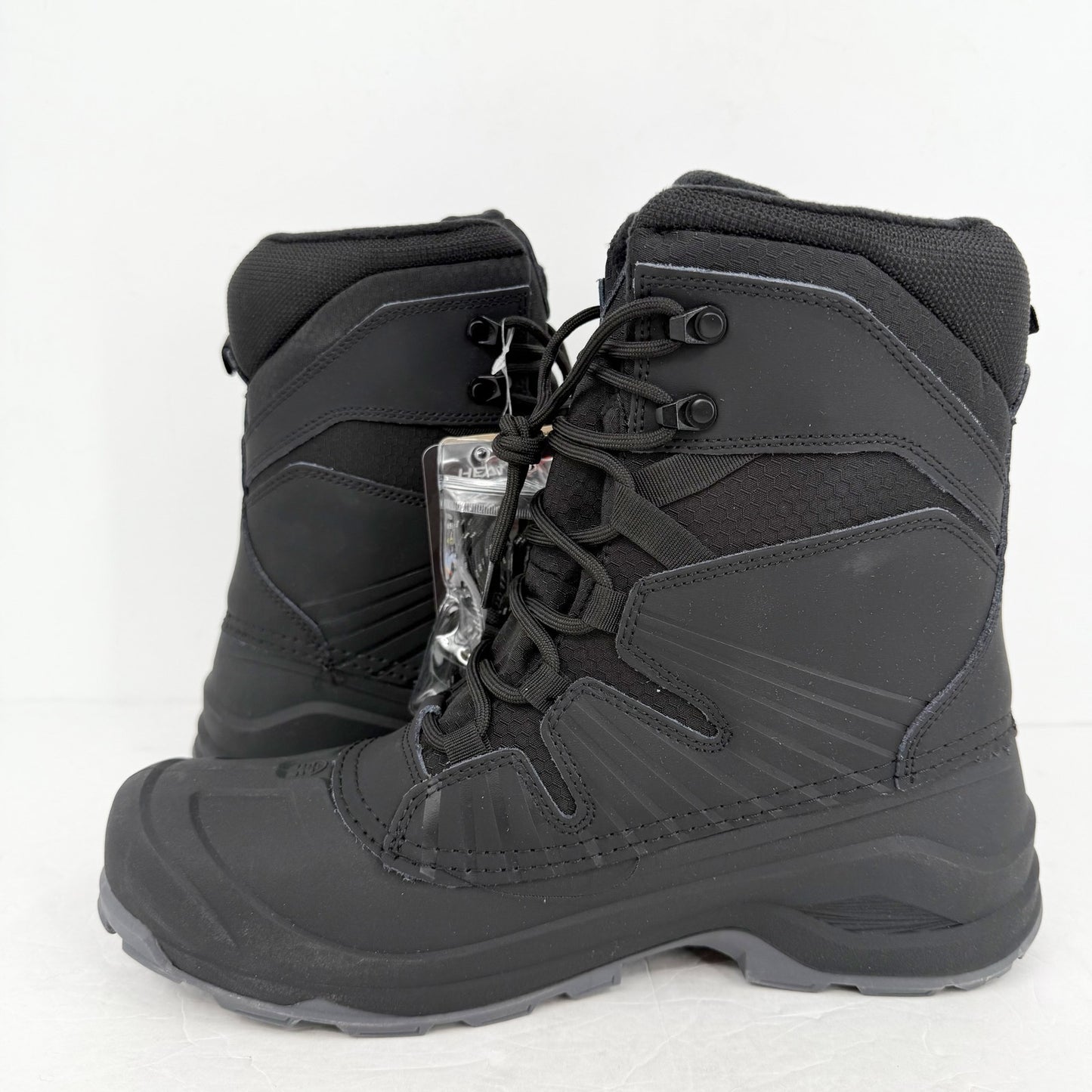 Kamik Mens Iceland Snow Boots US 12 EU 45 Black Grey Waterproof NWOB