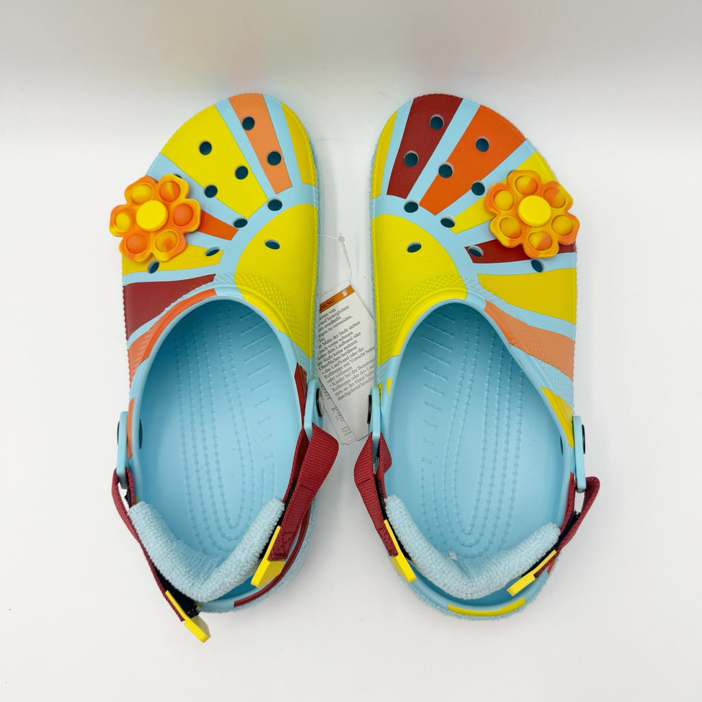 Crocs Classic Zen Garden RO Clogs Womens 12 Mens 10 Blue Multicolor Terry SR NWT