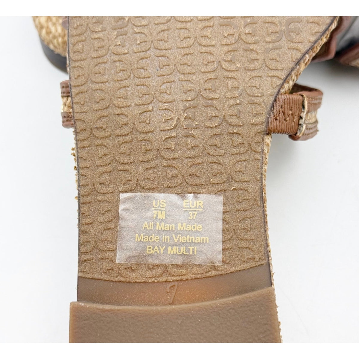 Sam Edelman Women's Bay Slide Sandals Size 7 EU 37 Tan Raffia Flats NIB