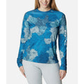Columbia Womens Super Tidal Tee Small Blue Carbon Anemones Long Sleeve NWOT