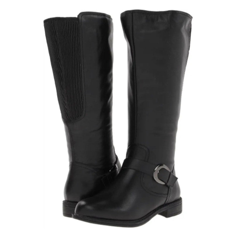David Tate Womens Branson Knee High Boots US 12 M Black Leather NWOB
